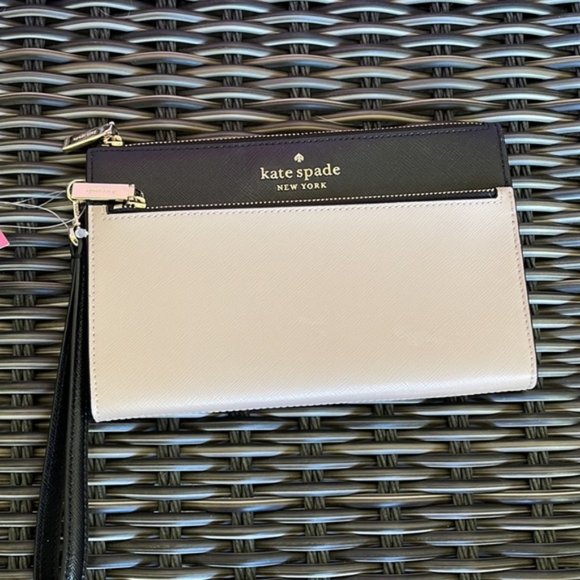 Kate Spade Staci Medium Wristlet Warm Beige - Picture 6 of 16